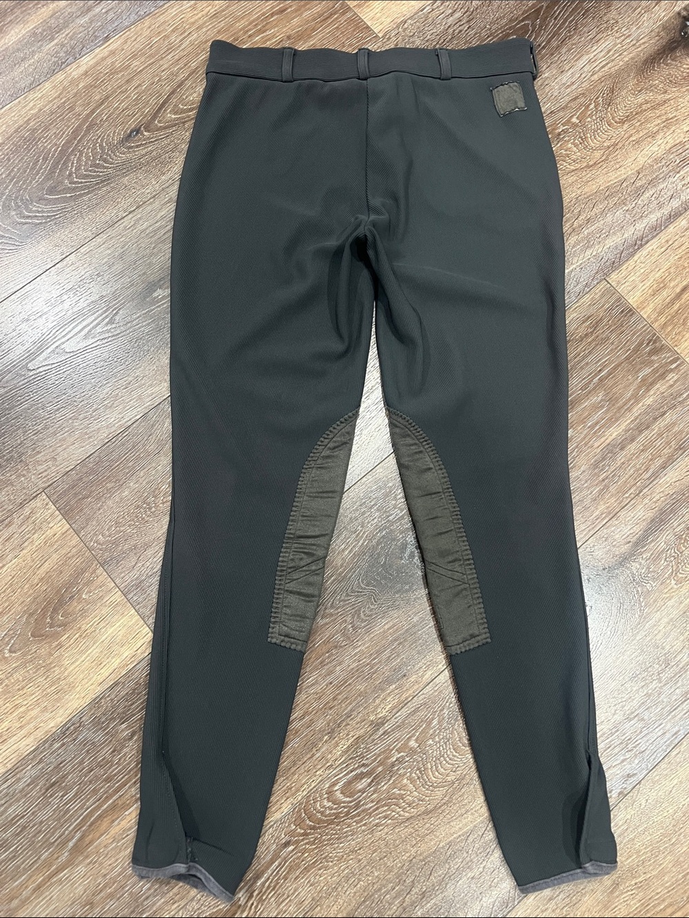 Mary's Tack & Feed Ribbed Equestrian Riding Breaches / Jodhpurs In Olive Green 🐎 - Picture 2 of 6